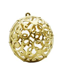 Ornements suspendus de noël haute vente ornements suspendus de qualité supérieure pour arbre de noël utilisation de la décoration intérieure en forme de boule en laiton - Product Image 1