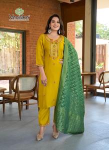 Meilleure qualité de vêtements décontractés pour les femmes Long Kurti en pure viscose mousseline de soie Dupatta Direct Export inde indien pakistanais vêtements - Product Image 4