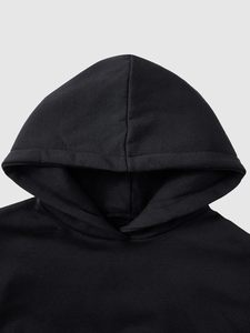 Sudadera con Capucha Estilo Vintage de Gran Volumen de Proveedor, Diseño de Top Corto con Ribetes Clásicos a Rayas y Ajuste Holgado y Cómodo - Product Image 3