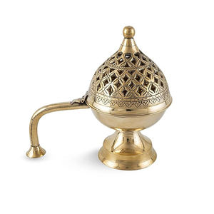 Brûleur d'encens en laiton avec coupe carrée Antique maison décorative salle à manger pièce maîtresse brûleur d'encens en laiton Style Antique - Product Image 2