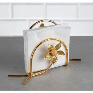 Porte-serviettes moderne au design floral couleur or, porte-serviettes en métal de qualité créative, distributeur de mouchoirs au prix le plus bas - Product Image 1