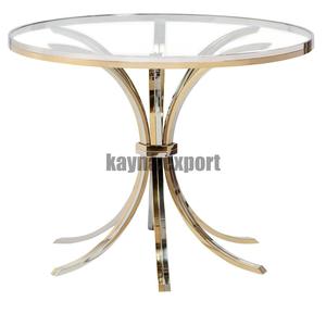 โต๊ะกาแฟโลหะดีไซน์เนอร์ทรงกลม2ชั้นสำหรับตกแต่งล็อบบี้โรงแรมโต๊ะกลางสำเร็จรูปทนทานสำหรับตกแต่งโรงแรม - Product Image 2