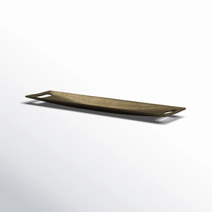 Bandeja de servicio de latón de aspecto tradicional con bordes pulidos, perfecta para interiores modernos que requieren reflejos tradicionales sutiles - Product Image 2