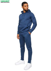 Ensemble de jogging pour homme en molleton personnalisé, 70% coton, 30% polyester, coupe régulière, 220g, respirant, sweat-shirt et pantalon de jogging pour l'entraînement hivernal - Product Image 3