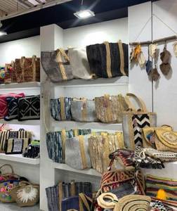 Organic 100% Jute Fabric Shopping Tote Eco-Friendly Recycled Beach Bag Beautiful Lace Design for Women Handmade Jute Fabric - Product Image 5