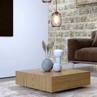 Table basse carrée Klaar Design Italy 60x60xh18 en chêne naturel Modèle K-TV06060-RN