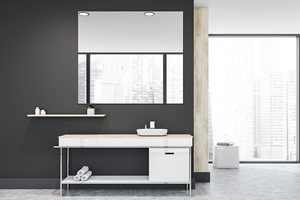 Stylish 500W Frameless Infrared Glass <b>Mirror</b> Heater Square Panel Energy-Efficient Overheat Protection Lighting for Bathrooms - Product Image 3