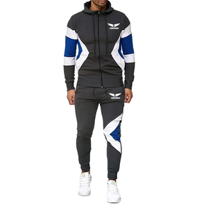 Vêtements de sport deux pièces pour hommes de qualité supérieure survêtement d'entraînement de fitness avec logo personnalisé combinaison de jogging polaire plus xl pour l'hiver - Product Image 1