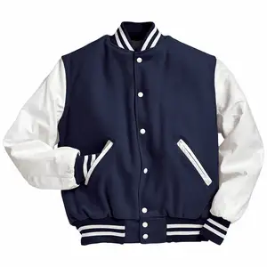 2024 Winter Collection: Stylish Bomber Varsity Jacket - Genuine Leather