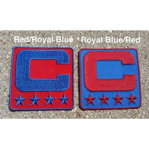 Parche de Capitán C con 4 estrellas doradas, insignia deportiva de hierro para uniformes de capitán de equipo, bordado personalizado disponible - Product Image 5