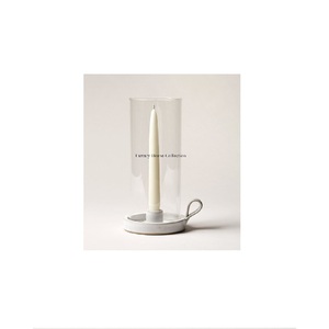 Candelabro creativo de Metal decorativo de diseño minimalista, soporte y soporte de cera para velas con recubrimiento en polvo de Color blanco de la India - Product Image 1