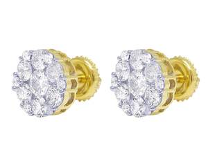 เครื่องประดับสุดหรูใน S925เงินสเตอร์ลิงสีเงิน VVS เพชรมออิสซาไนท์ชัดเจนสำหรับงานแต่งงานงานหมั้นต่างหูสตั๊ดคลาสสิก - Product Image 1