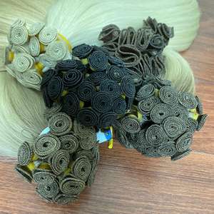 Extensions de cheveux vietnamiens Remy à double trame, nouées à la main, fines, invisibles, cuticules alignées, cheveux humains, toutes les couleurs - Product Image 5