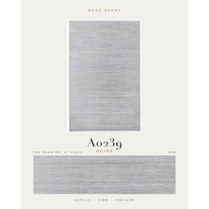 พรมอะคริลิคขายส่ง รุ่น NAR A0239 สีเบจ ผลิตด้วยเครื่องจักร พรมตุรกี สำหรับห้องนั่งเล่น โครงการโรงแรม - Product Image 2