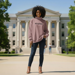 Alpha Phi en coton éponge française graphique personnalisé col ras du cou pull surdimensionné imprimé nom sweat-shirt d'hiver pour femme - Product Image 3