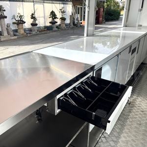 Nuevo Camión de Comida Rápida Móvil de Lujo, Moderno, Cuadrado, en Color Rosa, Rojo, Negro, Amarillo y Verde, de 13 pies, en Venta - Product Image 2