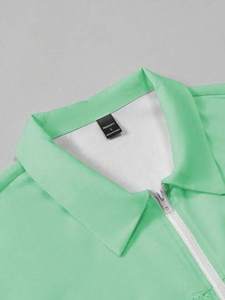 เสื้อฮิปฮอปแขนสั้นสไตล์สตรีทแวร์ ผ้าถักพิมพ์ลาย ออกแบบเองได้ สกรีนโลโก้ตามสั่ง ขายส่ง ผ้าโพลีเอสเตอร์ ทรงวินเทจ หลวมสบาย - Product Image 4