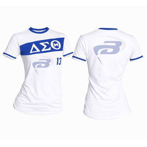 Delta Sigma Theta Sorority T-<b>Shirt</b> Greek Letter Design Sorority Members <b>Royal</b> <b>Blue</b> White 100% Cotton Breathable DST Sorority - Product Image 2