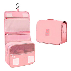 Borsa per Cosmetici e Articoli da Toeletta, Organizer da Viaggio Portatile, Forma Rettangolare, Design in Tessuto Liscio - Colori Assortiti 8-8.9 pollici - Product Image 1