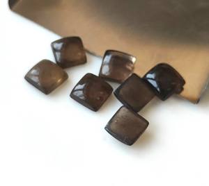 Cuarzo Ahumado Marrón Natural al por Mayor, Cabujón Cuadrado de 4mm-40mm, Piedra Preciosa Suelta de Fondo Plano con Juego de Color para Fabricación de Joyas - Product Image 3