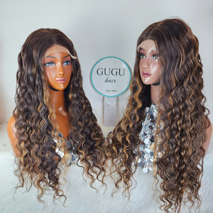 Perruques de cheveux vietnamiens bruts Deep Wave Ombre Color 22-30 pouces Perruque de cheveux vierges avec vendeur en gros - Product Image 2