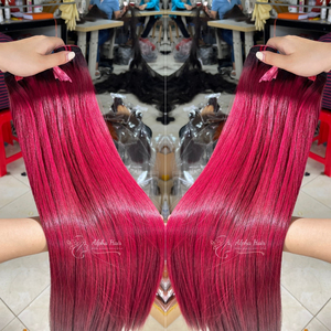 High Quality Trendy Pink Mirror Bone Straight Virgin Human Hair Extensions <b>Frontal</b> <b>Wig</b> and Bundles High Trendy Fashionable - Product Image 4
