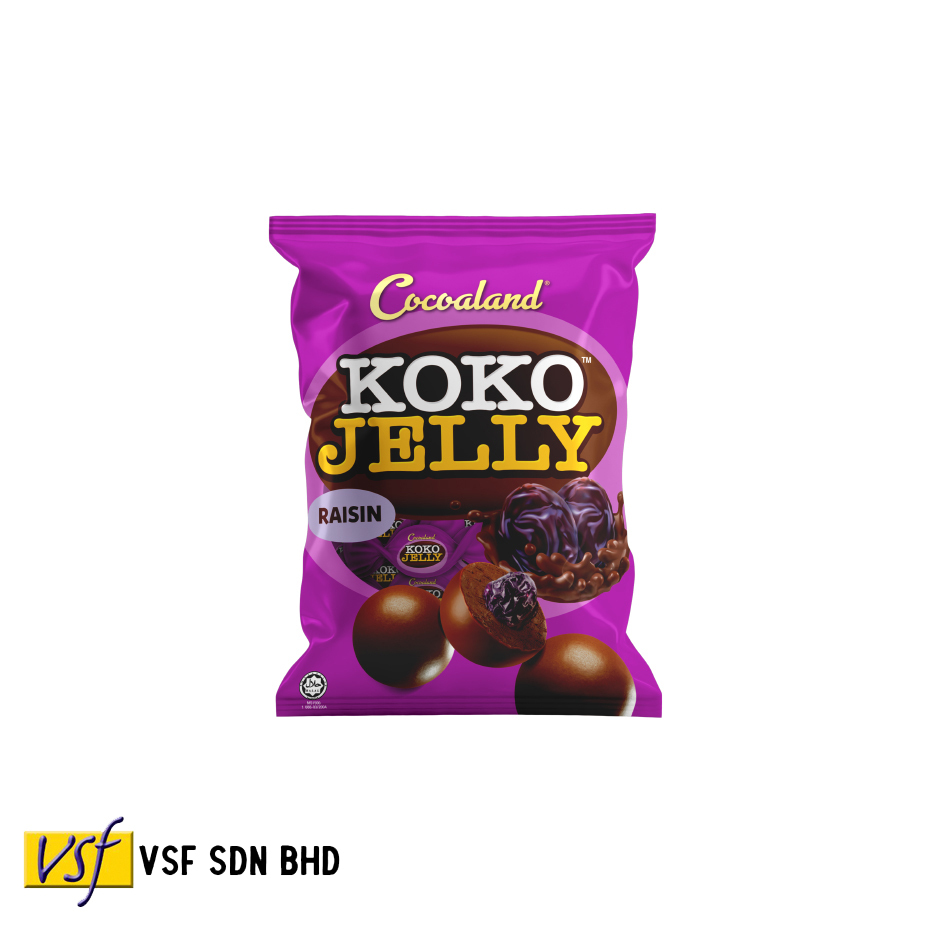 Koko　開封済み Cocoaland Kokojelly - Raisin Chocolate Jelly (110g X 24 Pkts)
