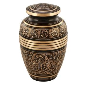 Urnes funéraires en laiton de haute qualité avec gravure complète étain et urnes funéraires en métal fini de couleur rose pour cendres humaines - Product Image 3