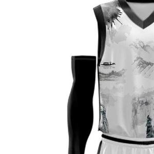 เสื้อบาสเก็ตบอลพิมพ์ซับลิเมชัน2023แห้งเร็วเครื่องแบบผู้ใหญ่ใส่สบายระบายอากาศไซส์ใหญ่พิเศษ - Product Image 4