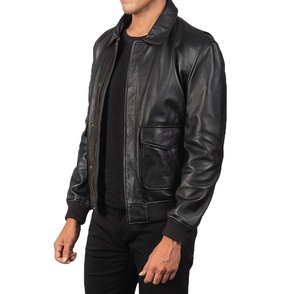 Vente en gros de veste d'hiver brodée personnalisée de haute qualité veste en cuir coupe-vent pour homme vestes au design personnalisé pour hommes - Product Image 2