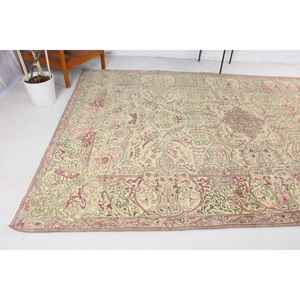 Alfombra Turca de 0.6x11.2 pies, Alfombra Vintage, Alfombra Rosa Ombré - Product Image 4