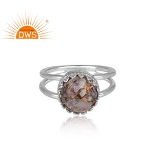 Anillo de piedras preciosas de ópalo etíope de cobre Mojave Natural de Plata de Ley fina 925 más vendido, fabricante de joyería - Product Image 2