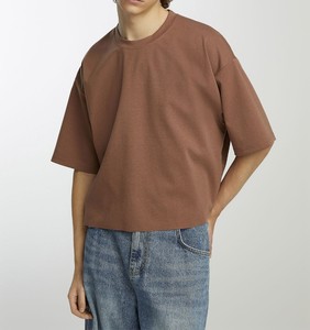 T-shirt oversize à manches courtes tendance pour homme, streetwear, style hip-hop, personnalisé, 100% coton, lavage à l'acide, vintage - Product Image 1