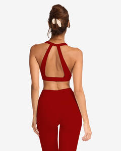 <b>Sexy</b> Hollow Back Bra Design Naked Feeling Yoga Set 3 Piece Workout <b>Outfits</b> Athletic Wear <b>Women</b> Absorb Sweat Sports Suits - Product Image 5