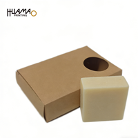 Boîte à savon en papier kraft écologique avec fenêtre circulaire, emballage recyclable pour savon artisanal, spécialités de magasins d'alimentation hors ligne