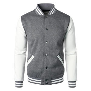 เสื้อแจ็กเก็ตหนังปักลาย Chenille สำหรับผู้ชายเสื้อแจ็กเก็ตแนววินเทจคลาสสิกแขนเสื้อมีตัวอักษร - Product Image 1