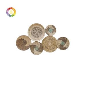 Handmade Seagrass <b>Wall</b> <b>Plates</b> Coastal & Bohemian Home Styling Accent - Product Image 3