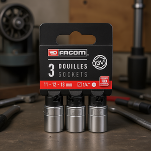 ชุดซ็อกเก็ตฟาคอม 1/4'' (3 ชิ้น) ผลิตภัณฑ์เม็ดมีดเกลียว - Product Image 3