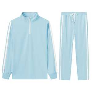 Chándales para hombre de 2 piezas de manga larga atléticos con cremallera completa chándal conjunto de chándal informal al aire libre ropa de calle conjunto de chándal deportivo - Product Image 2