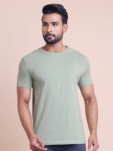 T-shirt confortable à manches courtes pour tous les jours avec col rond Durable Basic Extensible 100% coton pour les occasions décontractées - Product Image 2