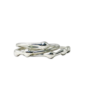 Anillos apilables minimalistas de triple banda, venta al por mayor, joyería de diseño clásico a la moda, joyería de plata de ley 925 a la moda - Product Image 1