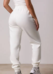 Pantalones Deportivos de Chándal para Hombre con Logotipo Personalizado, Color Blanco, para Gimnasio, Entrenamiento, Felpa, Suaves al Tacto, Pantalones Deportivos para Mujer - Product Image 2