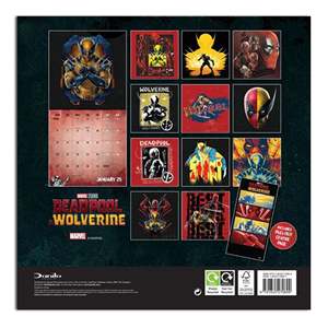 2025 <b>Marvel</b> for Deadpool & Wolverine Calendar Paper Material - Product Image 2