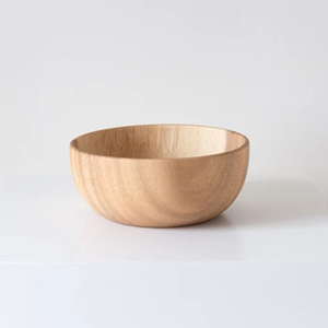 Premium Hand-Carved Single Piece Wooden Salad Bowl With Servers, Wholesale Organic Acacia <b>Dinnerware</b> Set From Vietnam - Product Image 4