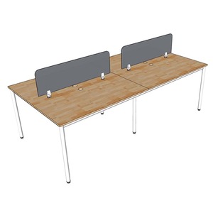 OMA HBOM008 4-Piece Cluster <b>Desk</b> Natural Melamine Wood Modern & Minimalist Design <b>Foldable</b> for Home Office Workspace - Product Image 4
