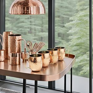 Premium Quality 4-Pack Moscow Mule Mug Set 16 oz Copper Glass Tumbler New Design Drinkware Superior Collection Christmas Gift - Product Image 6