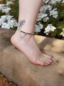Cadena para el tobillo, pulsera con cuentas, aleación de metales preciosos, estilo moderno, joyería unisex para fiestas - Product Image 2