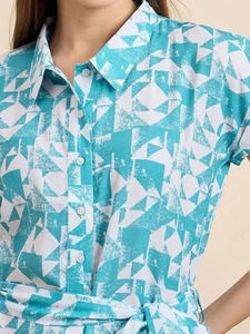 Indien main bloc coton robe courte élégant été fête porter imprimé personnalisé mariée robe de mariée cadeau doux Style naturel - Product Image 3