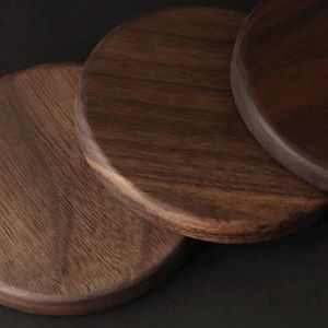 Sous-verres carrés en bois minces personnalisés de haute qualité chêne naturel hêtre bambou acacia noyer pour thé boissons Pots plaine tapis vierges tampons - Product Image 1