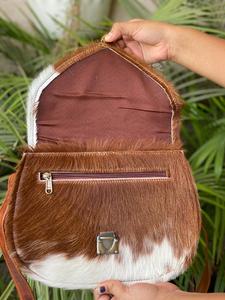 Bolso de mano de cuero de vaca hecho a mano de nuevo diseñador, bolsos de hombro únicos para mujer, bolsos de piel para el pelo, bolsos de mano para mujer - Product Image 5